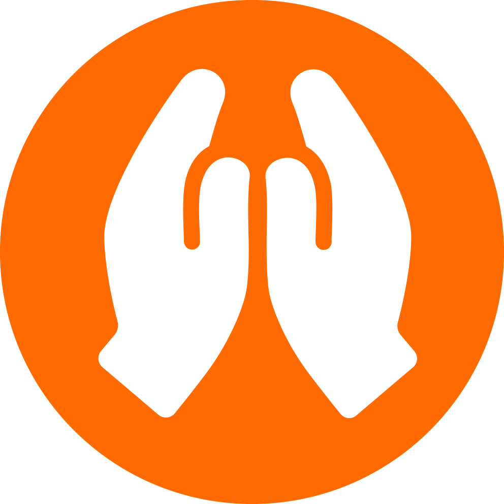 Prayer hands icons